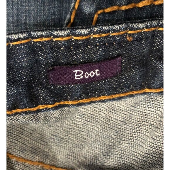 Vigoss Boot Cut Womens Size 33x32 Dark Wash Thick Stitch Blue Jeans - Picture 7 of 10